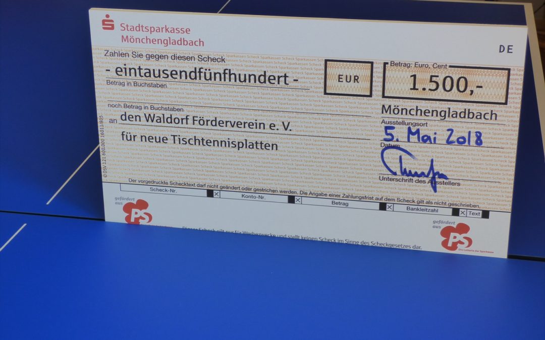 Spende der Stadtsparkasse Mönchengladbach